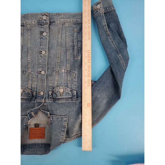 Lucky Brand Denim Jacket Sm Light Wash Tomboy Trucker  Flap Pockets Classic - Picture 15 of 16